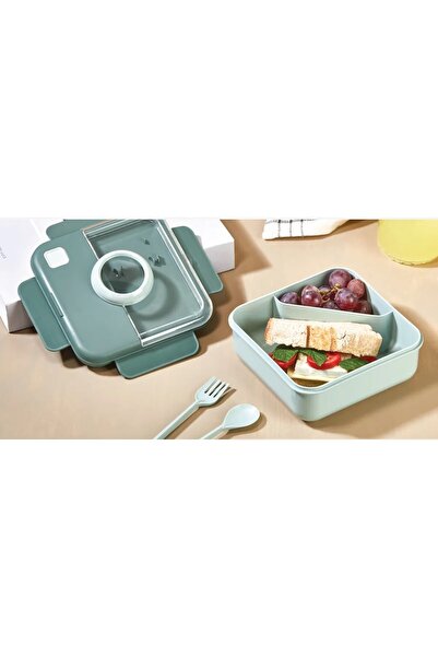 QLUX IDEAS Diet office school athlete fitness lunch box lunch box with fork s...