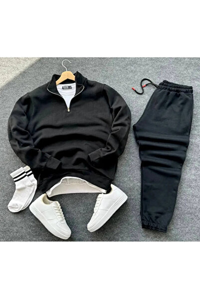 TEXTURA Нов сезон унисекс суитшърт със стойка яка и комплект спортни панталон...