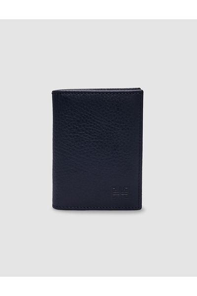 Cabani 100% Genuine Leather Navy Blue Card Holder