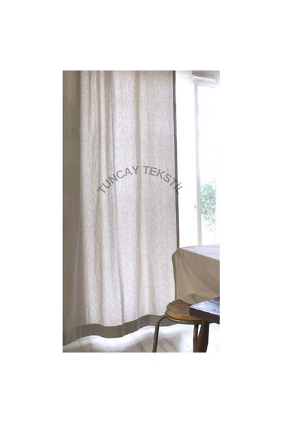 TUNCAY TEKSTİL Vintage Linen Sunshade - 100% Cotton, Simple Plain Natural Woven, Window Curtain Buldan