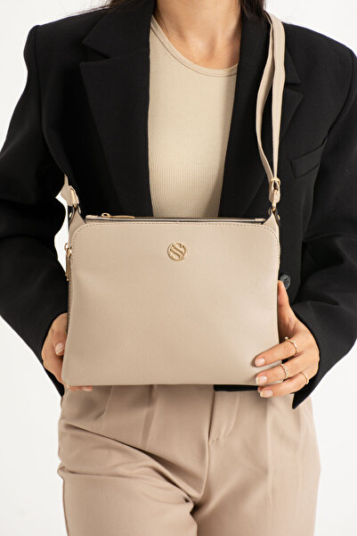 Metsare حقيبة كتف ساعي البريد بحزام متقاطع قابل للتعديل من الجلد مكونة من 4 أ...