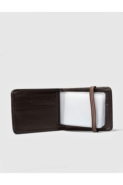Cabani Genuine Leather Brown Elastic Men's Wallet