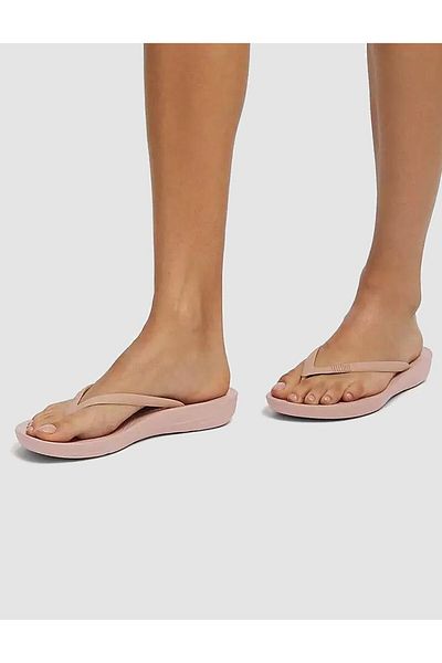 Fitflop E54 Beige Women's Flip Flops - IQushion Ergonomic