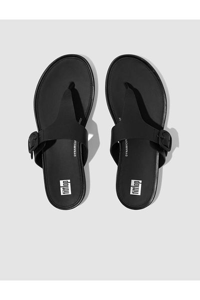 Fitflop Papuci Gracie Ft9 negri pentru femei - cu cataramă, flip flop