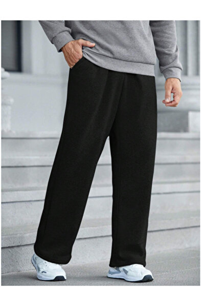 CAONNES Siyah Geniş Kesim Baggy Oversize Büyük Beden Kalıp Rahat Kumaş Eşofma...
