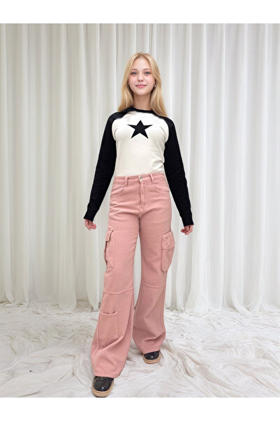 Pantulux Visok struk Kargo džep Pakovanje dečijih pantalona – 100% pamuk Gaba...