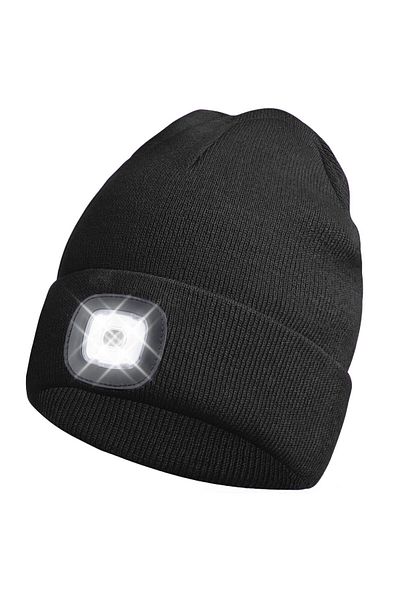 Generic Rechargable flash light hat black