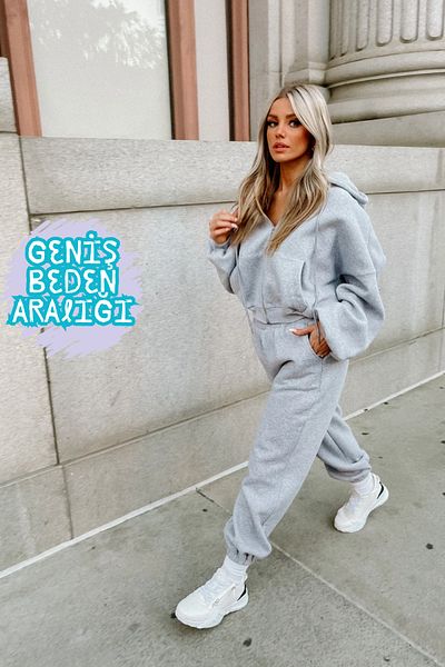 BSBSPOR Νέα Fashion Baggy Jogger Sweatpants - Γυναικεία και Ανδρικά, Μαύρο Γκρι