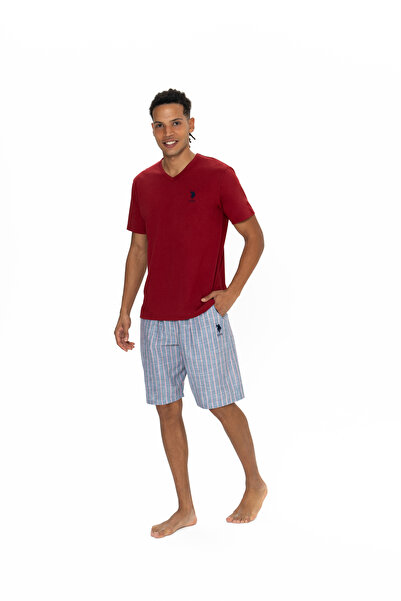 U.S. Polo Assn. U.S. Polo Assn. Erkek %100 Pamuk T-shirt & Şort Pijama Takımı YZMN.AS.1.TR.8.A.8.PL.7.US5.LKE11