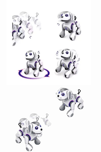 welcomein Oyuncak Sesli ve Işıklı Smart Dog Uzaktan Kumandalı Şarjlı İnteraktif Akıllı Sevimli Robot Köpek