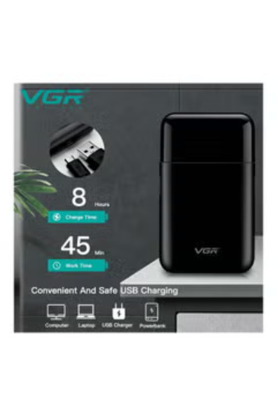 Primo Plus V-390 Single Foil Cordless Electric Travel Mini Manufacturer Shaver For Man Black