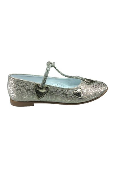 OrtopedikAL Orthopaedical1010 - Girl's Shiny Gold, Rhinestone Ballerina Evening Dress Shoes, Wedding