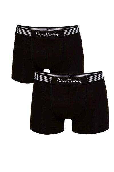 Pierre Cardin Μαύρο ανδρικό μπόξερ - 2 συσκευασίες Lycra, βαμβάκι και Modal Q4.U.4O.K1.K.A.P.C2