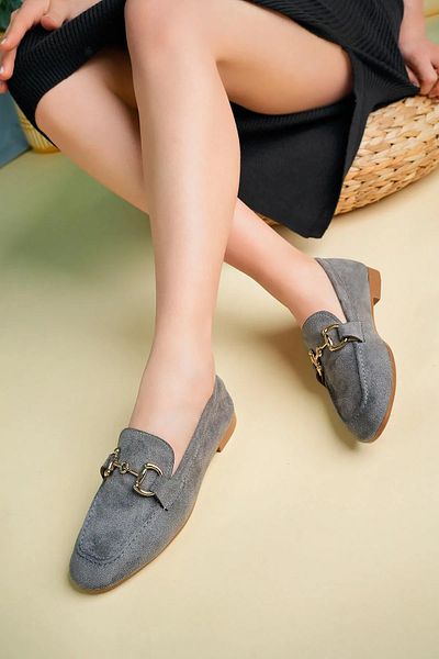 innsteal Metal Buckle Detailed Loafer Casual Women's Shoes