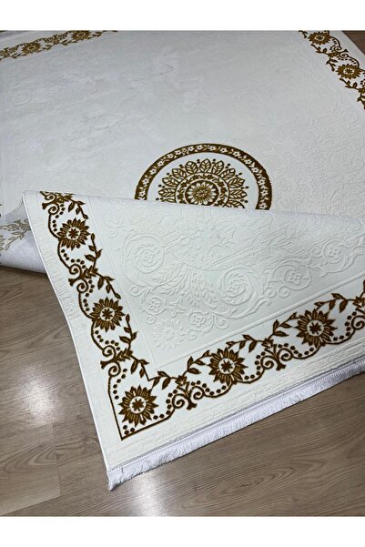 Zigana SARAR ZİGANA SERİSİ GÖBEKLİ ÇERÇEVELİ BEYAZ,MAVİ&SİYAH Salon&Oturma Yatak Odası Koridor Modern Halı