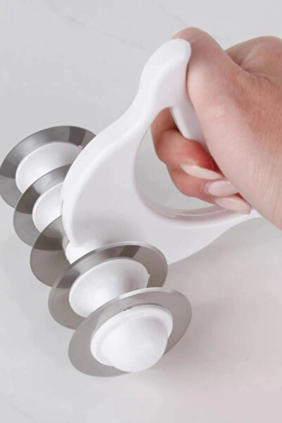 Genel Markalar 5 Çelik Bıçaklı Tutma Kollu Mantı Hamur Kesme Merdanesi I Prat...