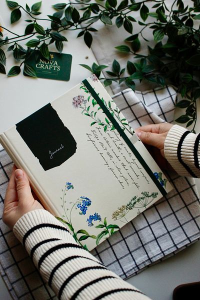 Nova Crafts Botanical Journal Hidden Spiral Notebook