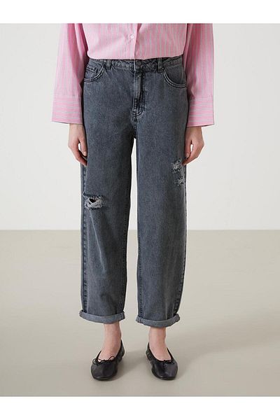LC Waikiki LCW Jeans Boyfriend Ripped Λεπτομερές γυναικείο τζιν παντελόνι