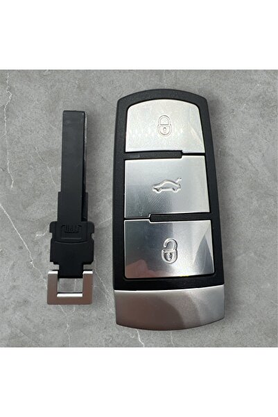 LUXE AKSESUAR Carcasă pentru telecomandă cu 3 butoane compatibilă cu Volkswagen Passat B6, B7