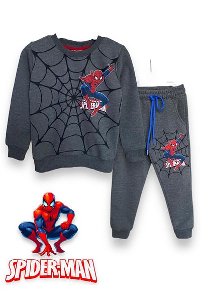 LİTTLE TORTOİSE Boy's Spider-Man Spider-Man Patterned Regular Fit Seasonal Sweatshirt / Sweatpants Set