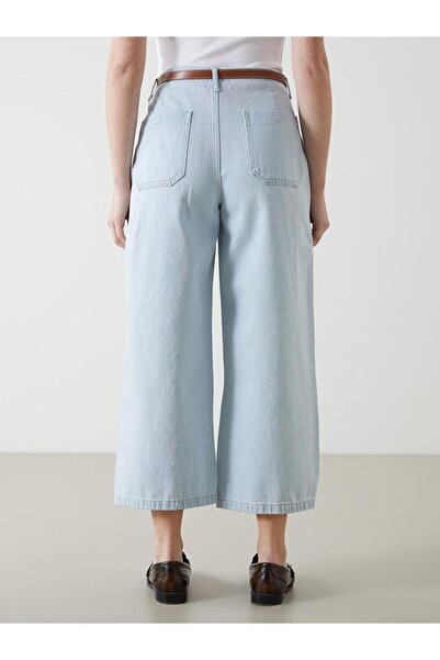 LC Waikiki XSIDE Beli Kemerli Wideleg Kadın Jean Pantolon