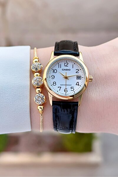 Casio Gold Siyah Renk Takvimli Kadın Kol Saati