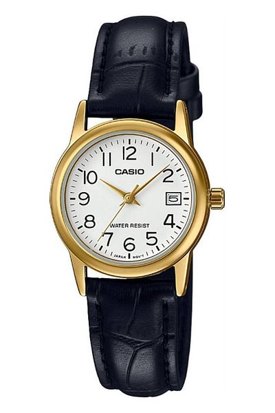 Casio Gold Black Color Calendar Women's Wristwatch