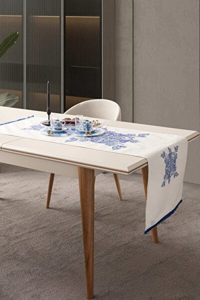 Ottoson Royal Elegance Premium Serisi Duck Keten Runner Leke Tutmaz 45x140