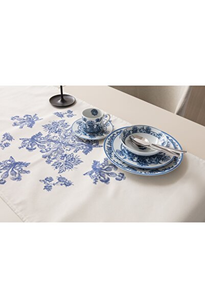 SWITA Blue Dreams Premium Serisi Duck Keten Runner Leke Tutmaz 45x140