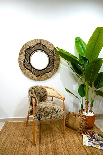 NATURAL SERİ P11 DOĞAL BAMBU RATTAN DUVAR DEKORASYON SÜSÜ 90 CM