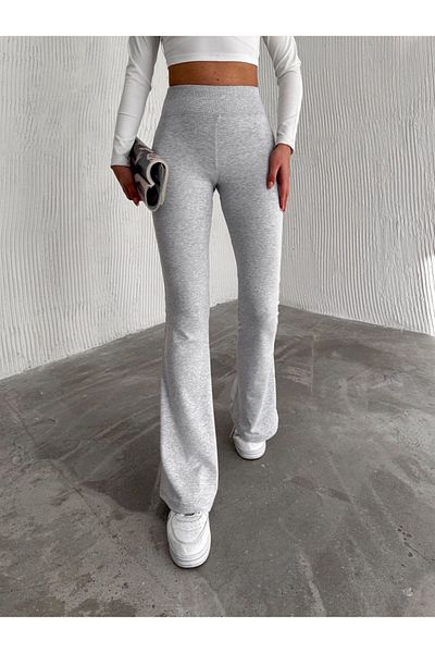 ByMisa Store High Elastic Waist Spanish Leg Leggings Combed Cotton Trousers