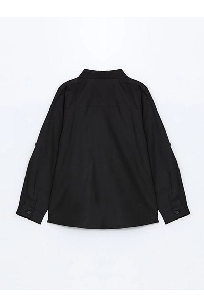 LC Waikiki Lcw Kids Black Long Sleeve Basic Boy's Shirt