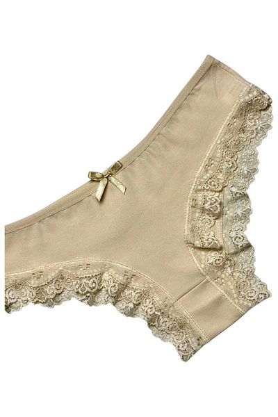Gizli Butik Pachet de 6 chiloți bikini din bumbac cu dantelă pentru femei