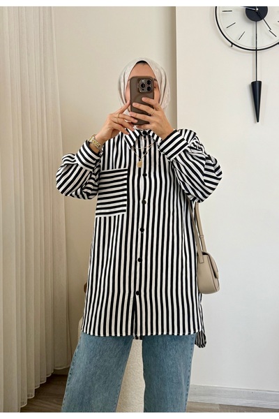 MERİÇ BOUTİQUE Striped Cotton Shirt (Wide Fit)