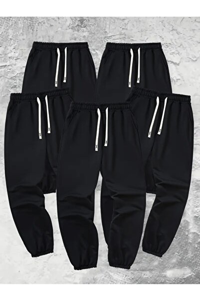 CAONNES Pantaloni de sport Jogger cu talie înaltă - Îmbrăcăminte sport neagră...