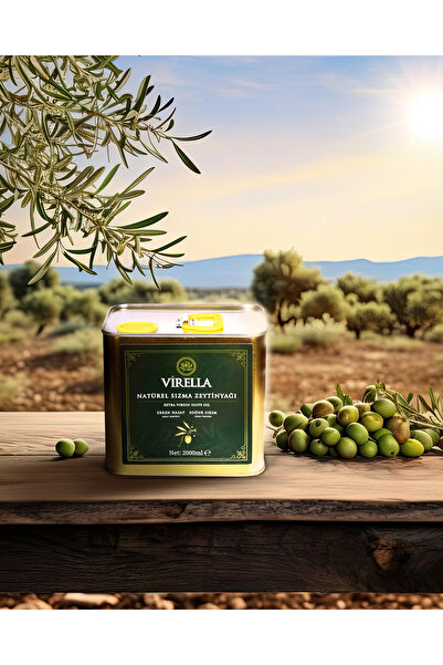 VİRELLA Natürel Sızma Zeytinyağı Soğuk Sıkım Erken Hasat 2 Litre Teneke