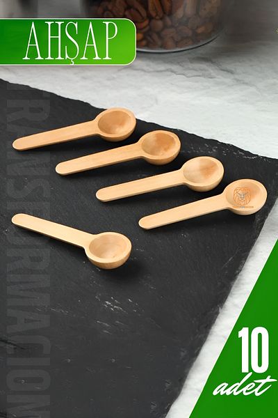 Transformacion Mini Wooden Spice Spoon - 10 Pieces 721264