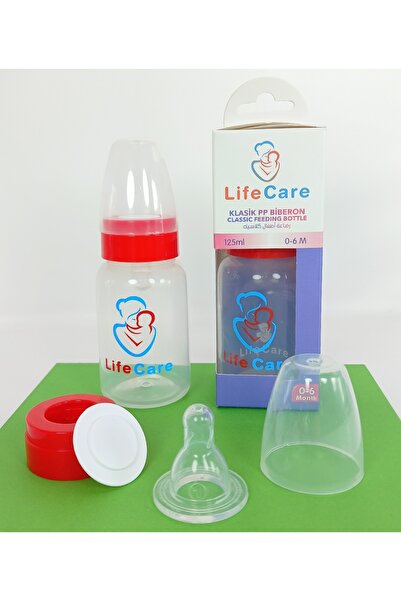 Life Care PP Biberon 125ml kırmızı