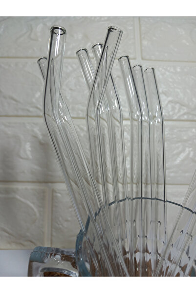 shop Transparent 6-Piece Glass Straws