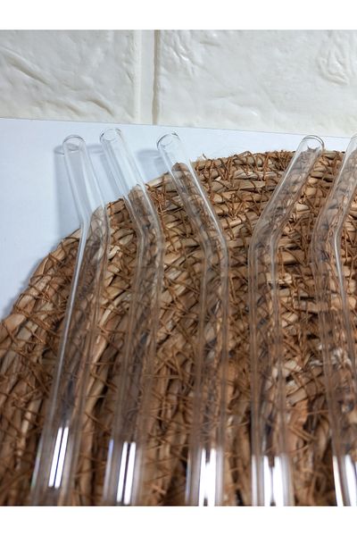 shop Transparent 6-Piece Glass Straws