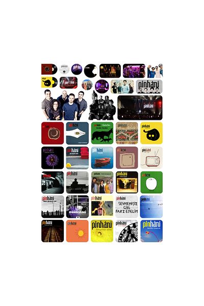 Ororabutik Σετ αυτοκόλλητων Pinhani Rock 41 τεμαχίων - Scrapbook Bullet Journal