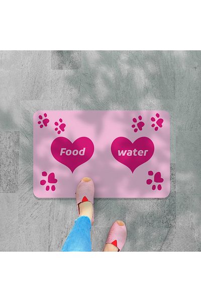 M&H Quality Food and Water Pet Feeding Mat, Easy Clean Washable