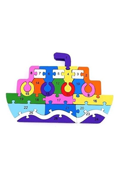 pasajdanal Ahşap Eğitici Puzzle Gemi Yapboz Bultak