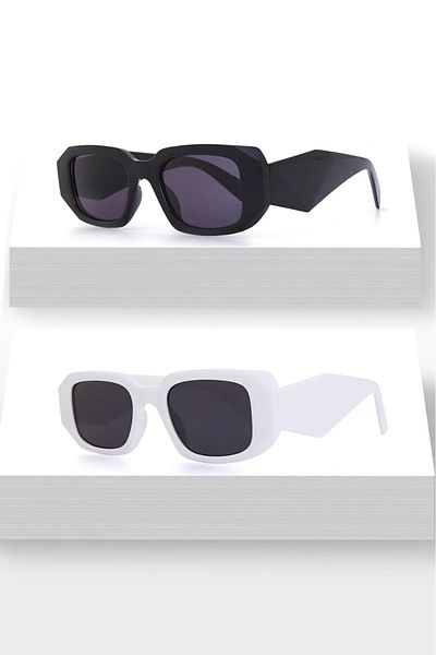 LUPİX 2-Piece Deal Product Black and White Sunglasses