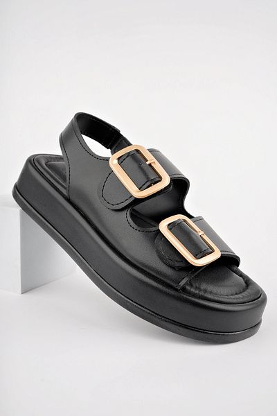 Sapin Sapi̇n Women's Leather Buckle Sandals - for Full Mold Use 72883