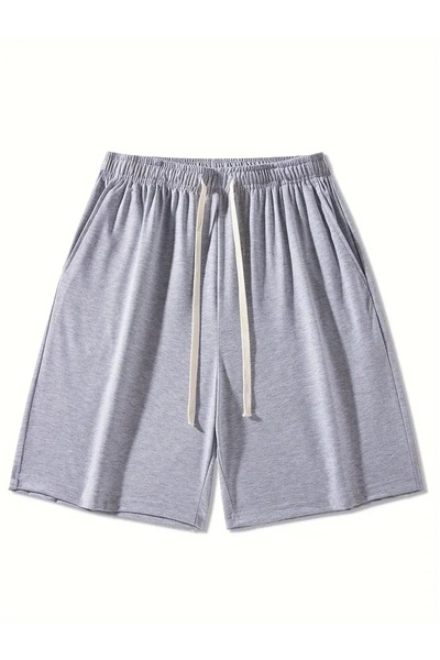 CAONNES 3lü 2Lacivert ve 1Gri Şort Büyük Beden Spor Giyim  Düz Renk Ter Tutmaz Yazlık Gündelik Şort5dd