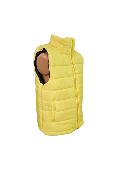 Mnk Baby&Kids Erkek Çocuk Kapüşonsuz Cepli Trend Şişme Yelek M00708 SARI