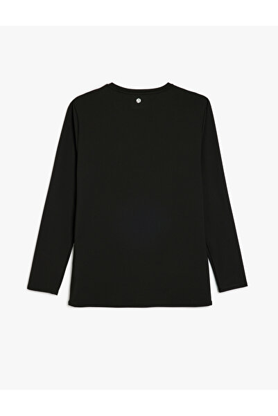 Koton Long Sleeve Crew Neck Geometric Printed Basic Sports Sweatshirt