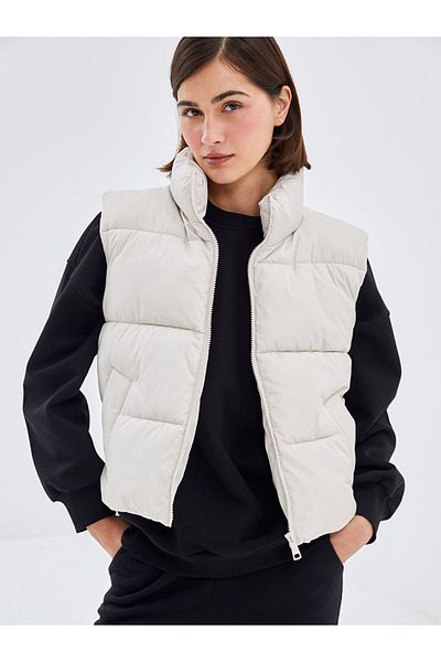LC Waikiki Women's Stand Collar Inflatable Vest - S57984Z8