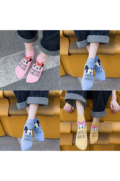Generic Brand 5 Pairs Women's Cute Cartoon Cartoon Character Booties Socks